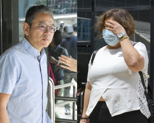 被告李为民(左)；被告潘秀芳(右)。 资料图片