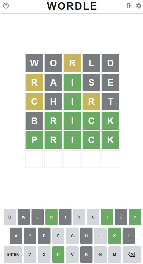 Wordle这款网页小游戏，近日于全球大热。