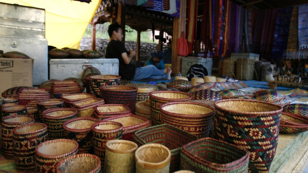 不丹首都廷布一家竹篮店。 路透社
