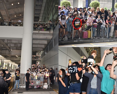 粉丝带来「j Hope Marry me」灯牌(红圈)