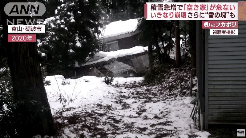 大量的积雪可能会导致房屋倒塌。ANN
