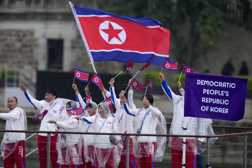 北韓代表團。美聯社