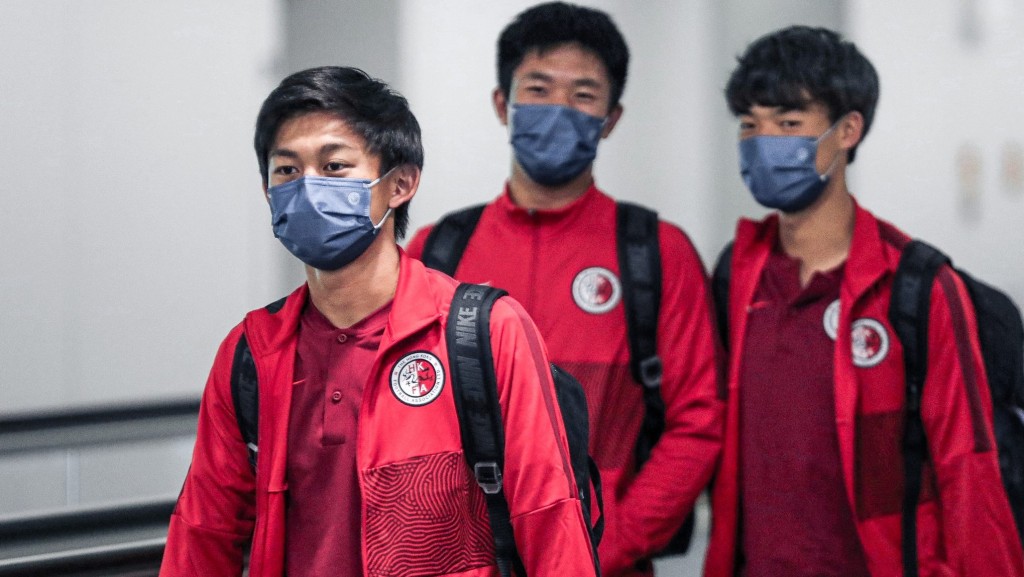 趙聡悟(前)入選U20港隊踢亞青盃外圍賽。 足總圖片