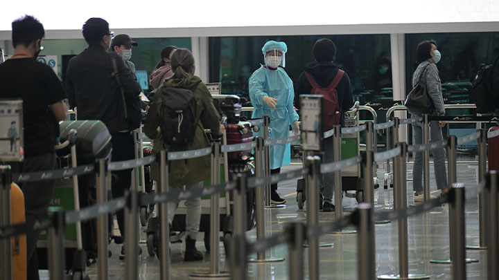 衞生防護中心指泰國國際航空抵港乘客確診,曼谷客機禁來港兩周。資料圖片