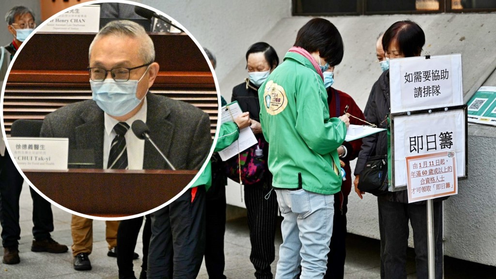 徐德義(小圖)表示港府開始採購新一代新冠疫苗。