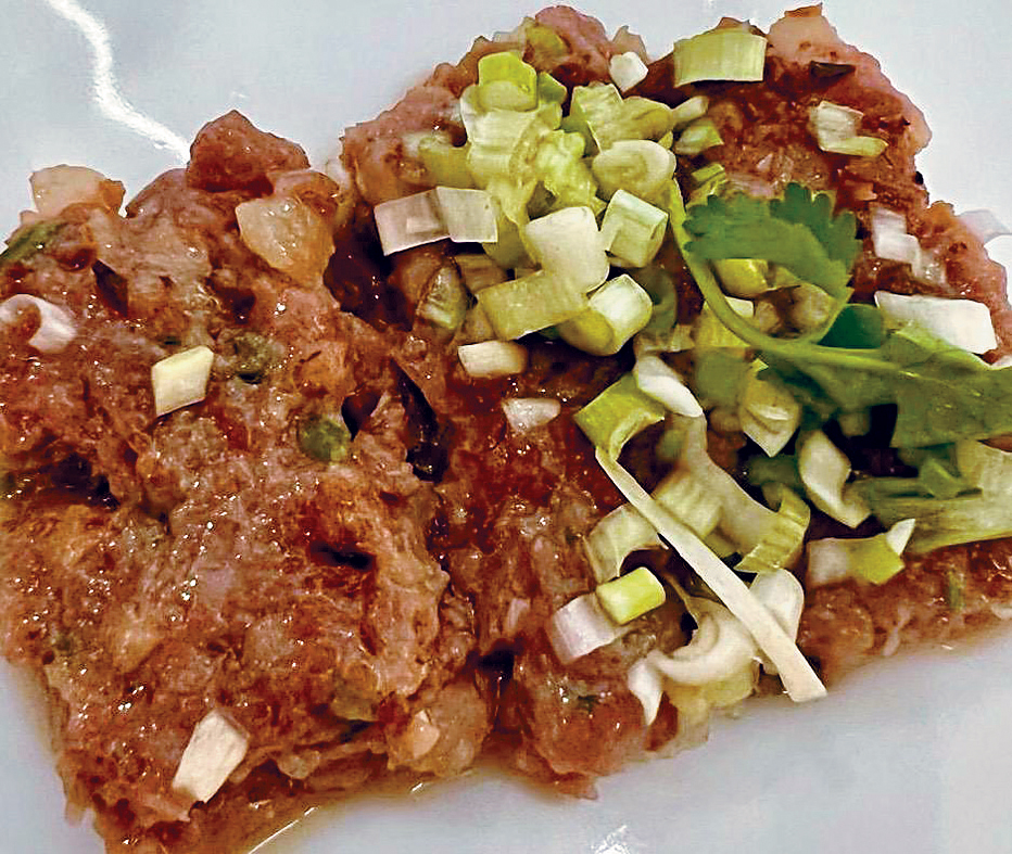 陈皮蒸牛肉饼