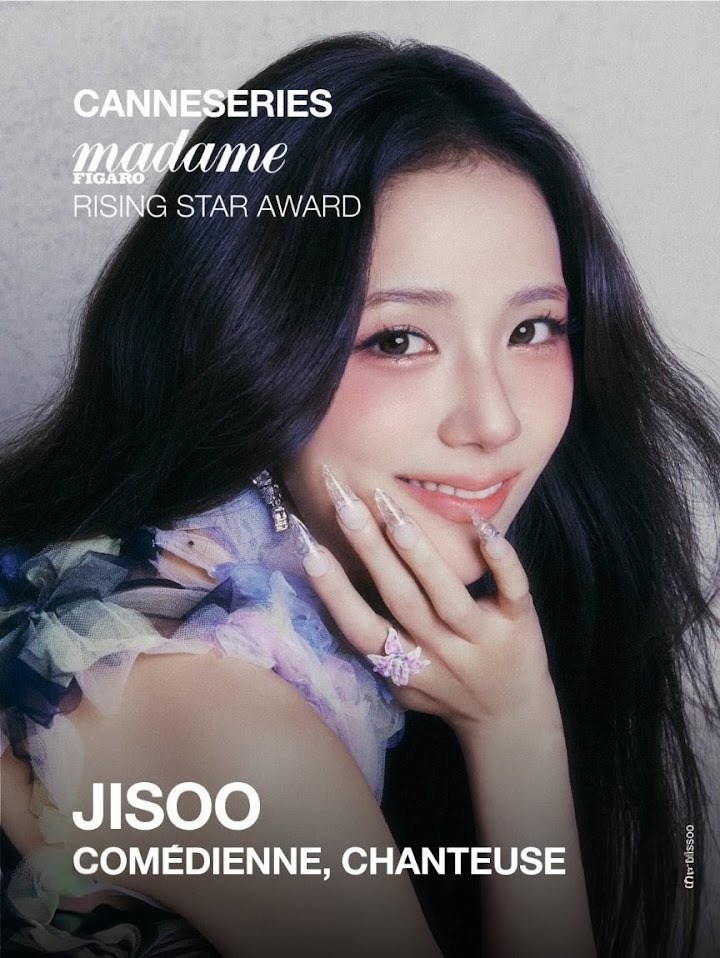 Jisoo遠赴法國準備出席康城電視劇節領取新星獎。