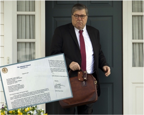 巴爾表示正在刪改通俄門報告的敏感資料。AP 