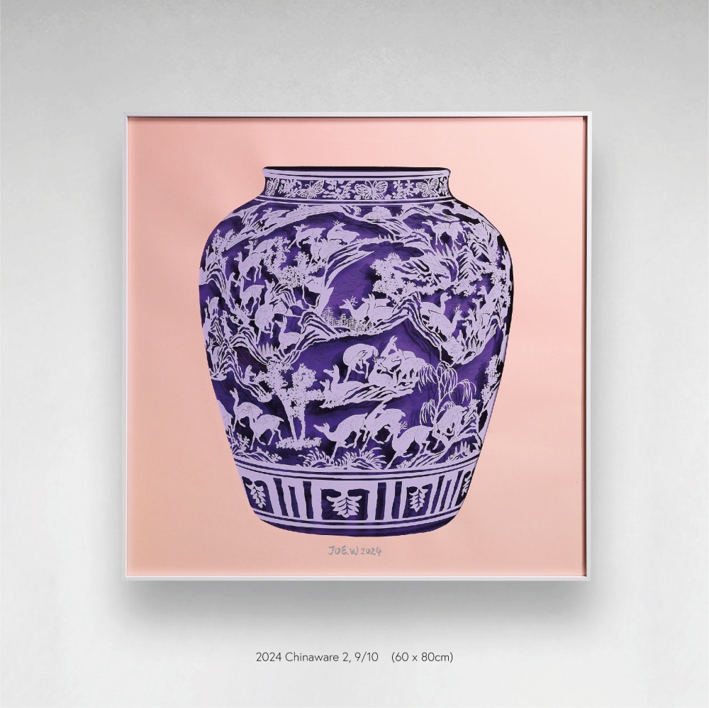中式龍紋瓷器花瓶換上當代鏤空紙雕美學