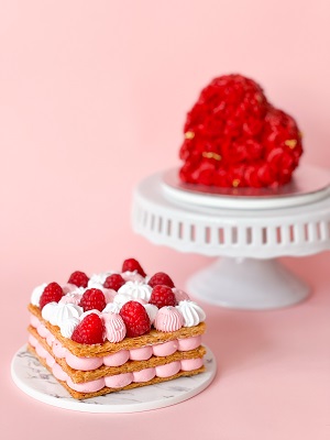 荔枝红莓纯素千层酥 $268（The Cakery）