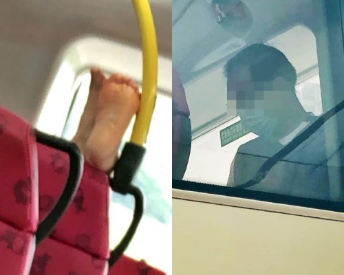 大叔巴士晾腳。屯門公路塞車關注組FB