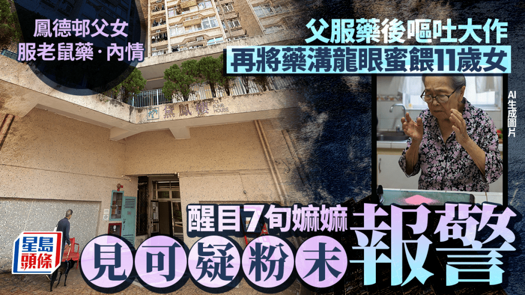 48歲男將加入老鼠藥的龍眼蜜給女兒飲用，涉企圖謀殺被捕。梁國峰攝