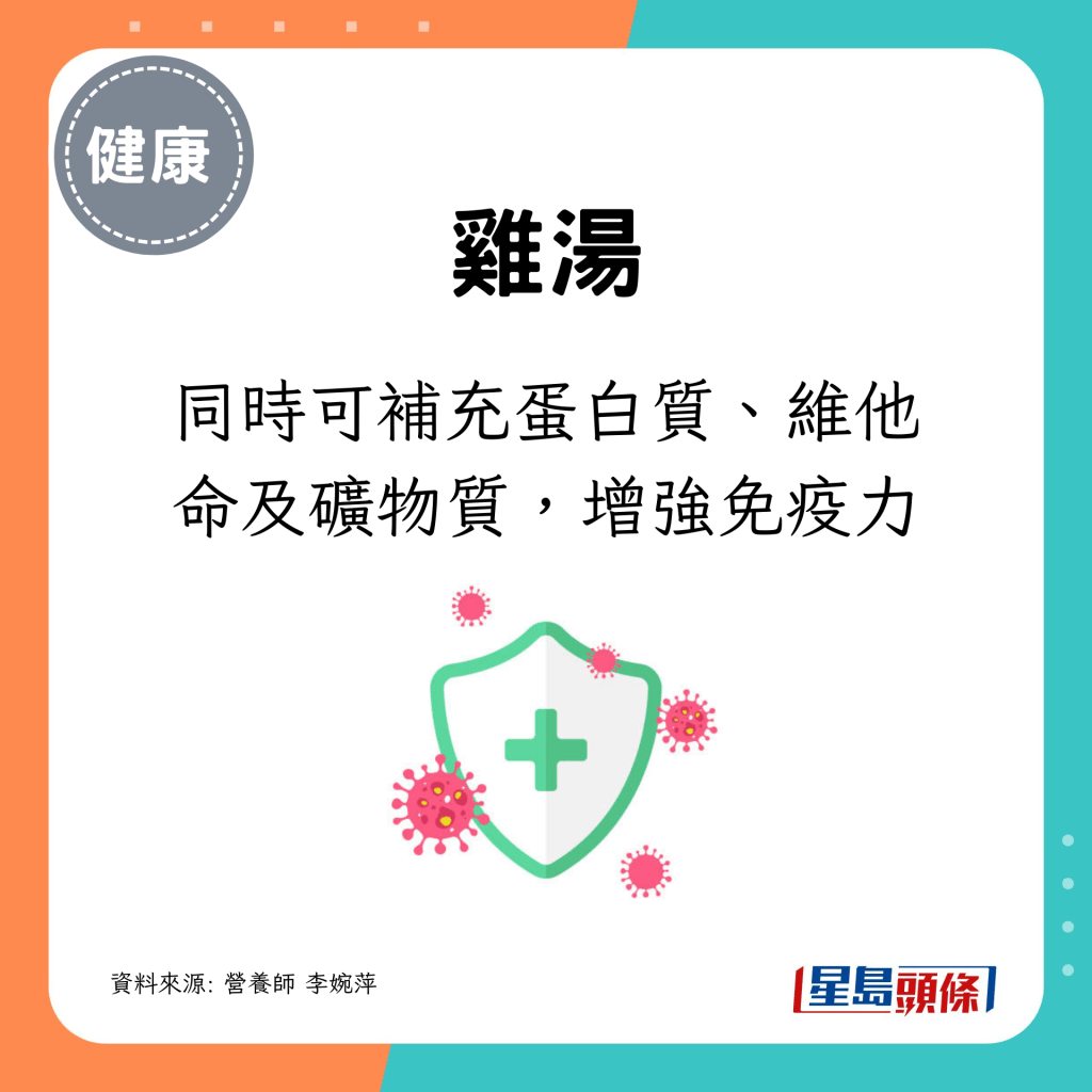 同时可补充蛋白质、维他命及矿物质，增强免疫力