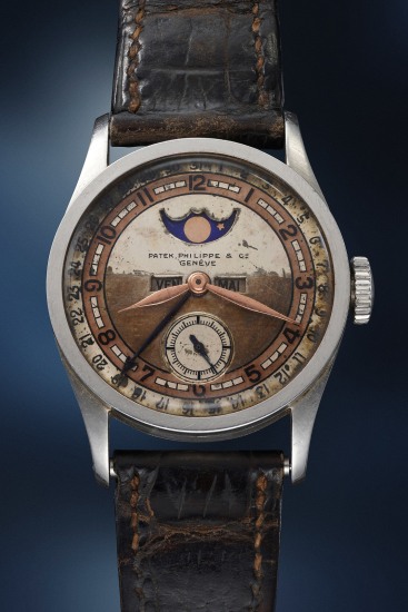 溥儀曾帶過的百達翡麗型號96「Quantieme Lune」手錶。富藝斯網頁