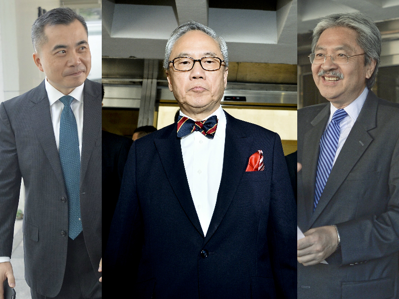 黃仁龍(左)與曾俊華(右)都表示出於關心。資料圖片