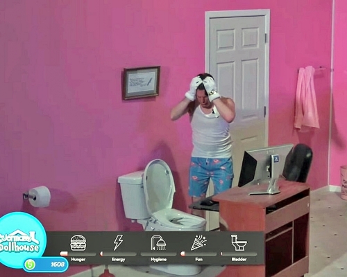 Jerma挑戰真人版The Sims。網上圖片