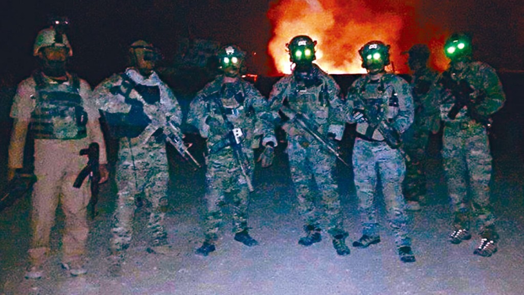 ■英軍特種部隊和阿富汗突擊隊二○一五年參加一場戰鬥。