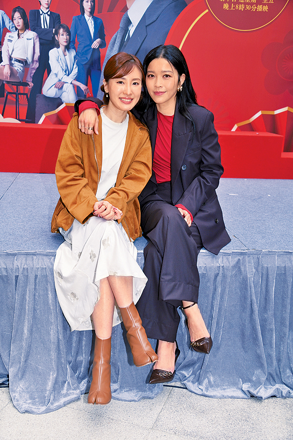 蔣家旻（左）爆次次見面都被賴慰玲催生B。