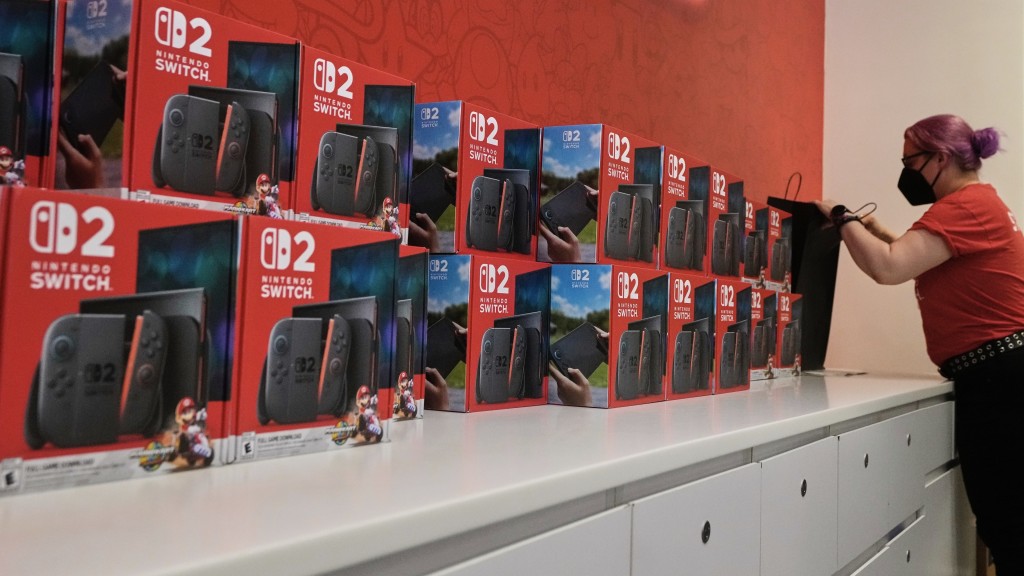 紐約一間任天堂專門店曬出Switch 2存貨 。 美聯社