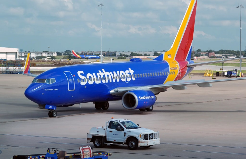 西南航空公司一架客機。美聯社 西南航空公司一架客機。美聯社