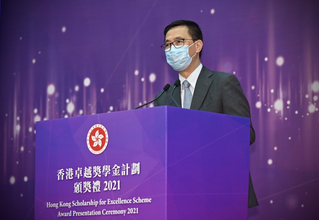 楊潤雄在典禮上致辭。政府新聞處圖片
