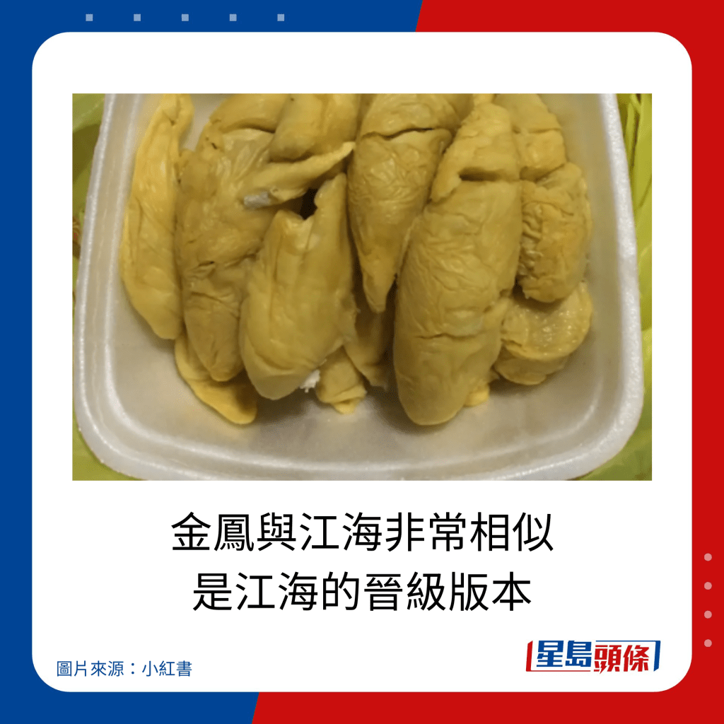 榴槤品種推介｜馬來西亞金鳳與江海非常相似 是江海的晉級版本。
