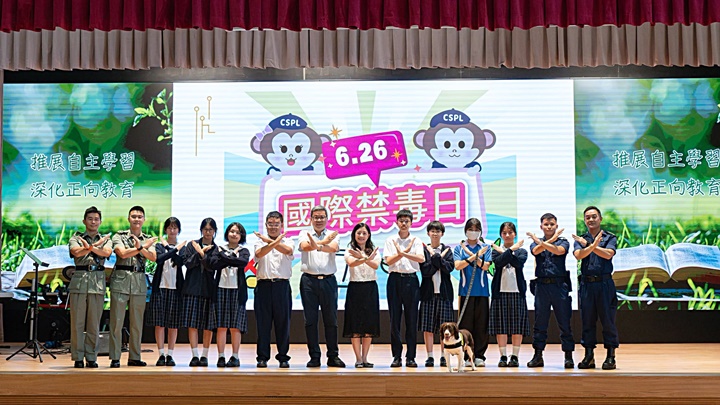 懲教先鋒進行禁毒宣傳活動。fb：香港懲教署 
