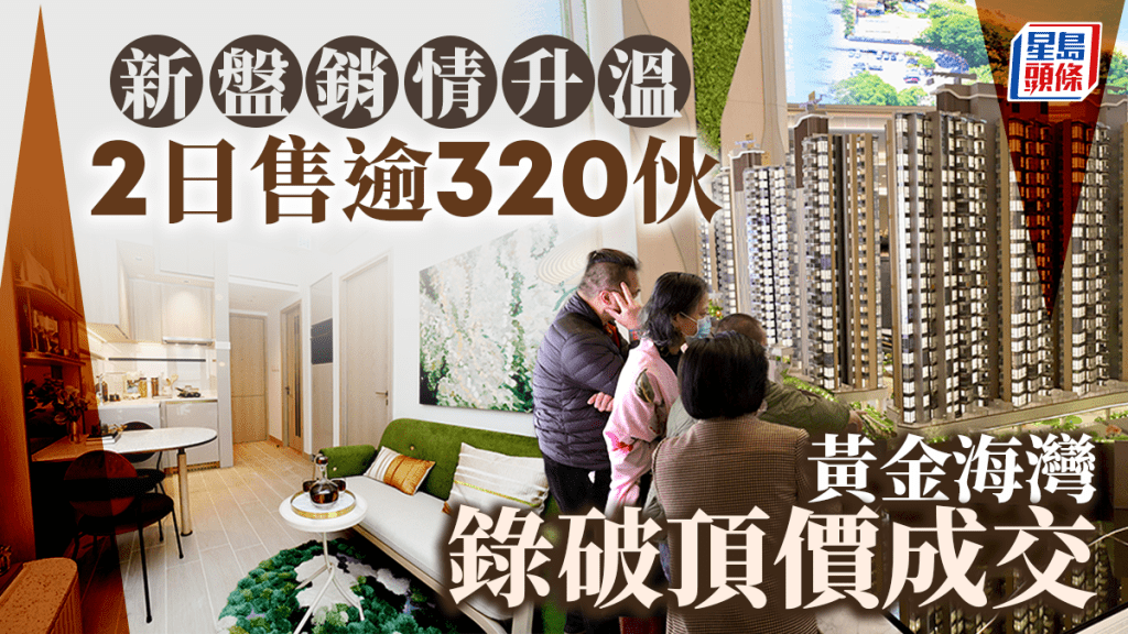 新盤銷情升溫 2日售逾320伙 黃金海灣錄破頂價成交
