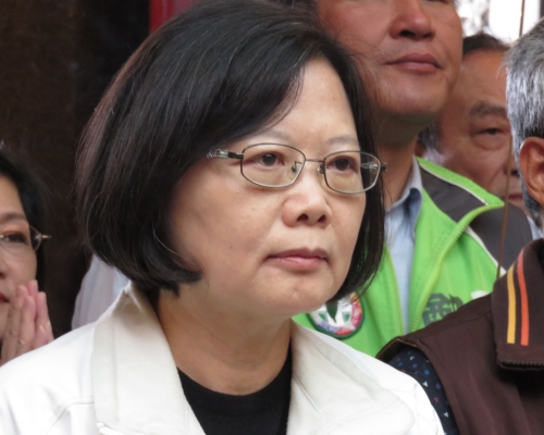 台灣的蔡英文總統批評大陸打壓，強調台灣不會因為壓力而屈服。網圖