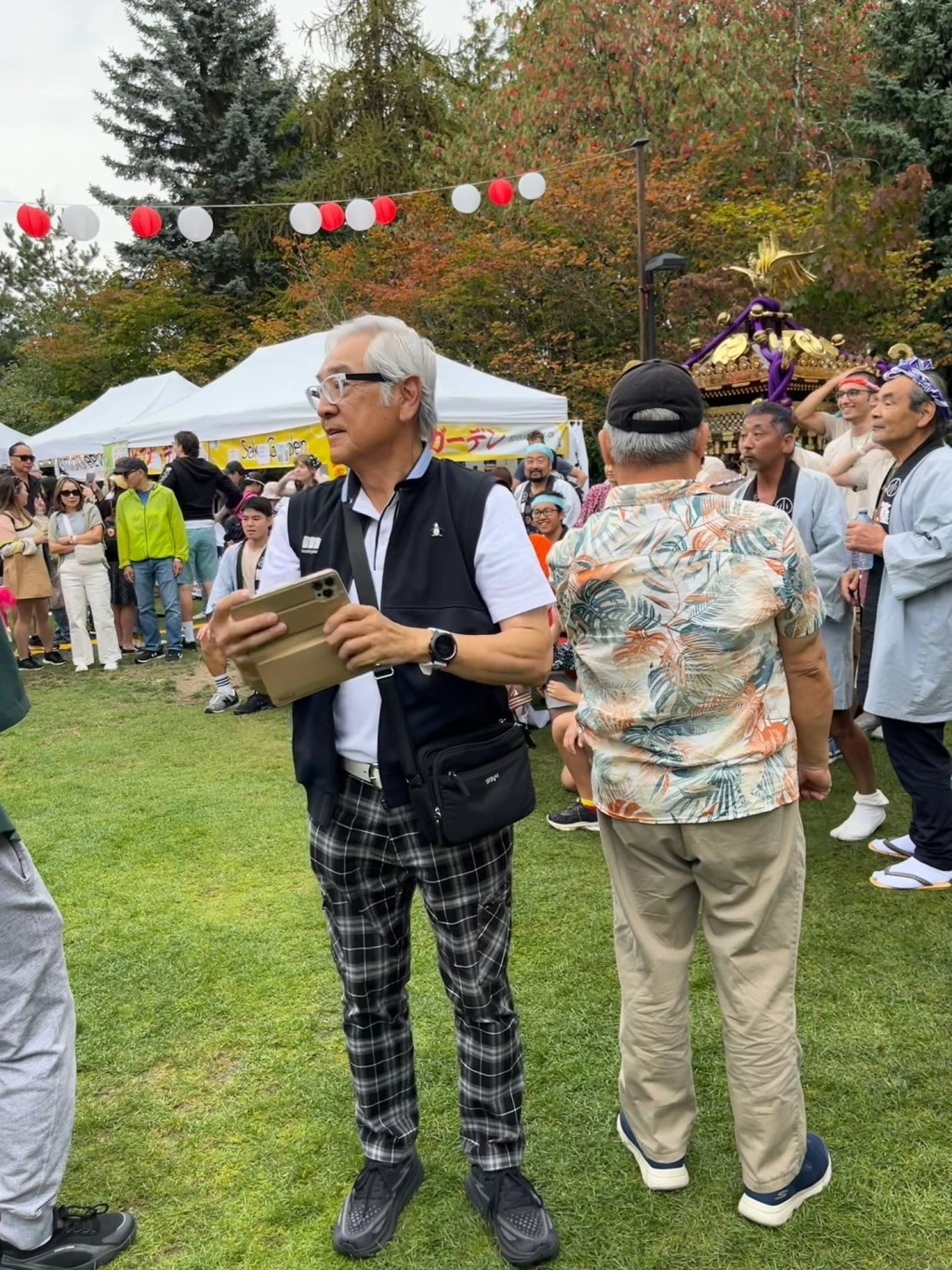 秦沛参加加拿大当地的日本文化祭。