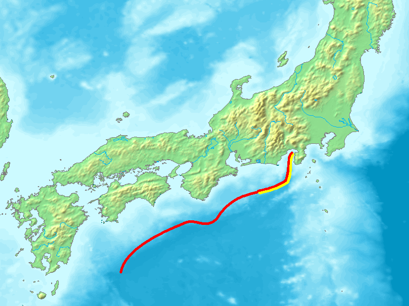 南海海糟位於日本東南部。