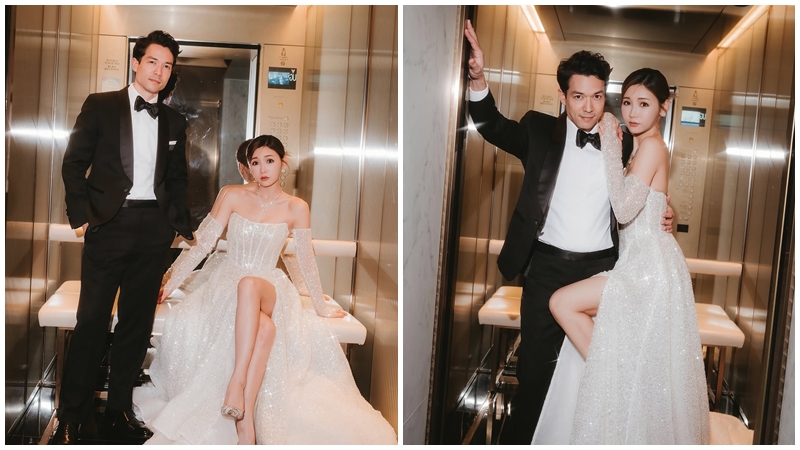 簡淑兒麥大力結婚丨婚宴場內相曝光！簡淑兒多套巨鑽首飾貴氣逼人 鮮花鋪滿長枱浪漫滿瀉