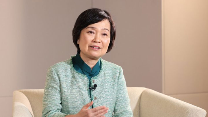蔡若蓮指自己非常重視普通話教學，從未貶低廣東話。中通社圖片