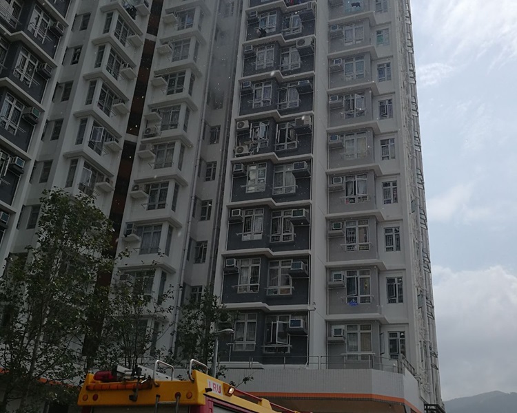 单位内冒出白烟。梁国峰摄