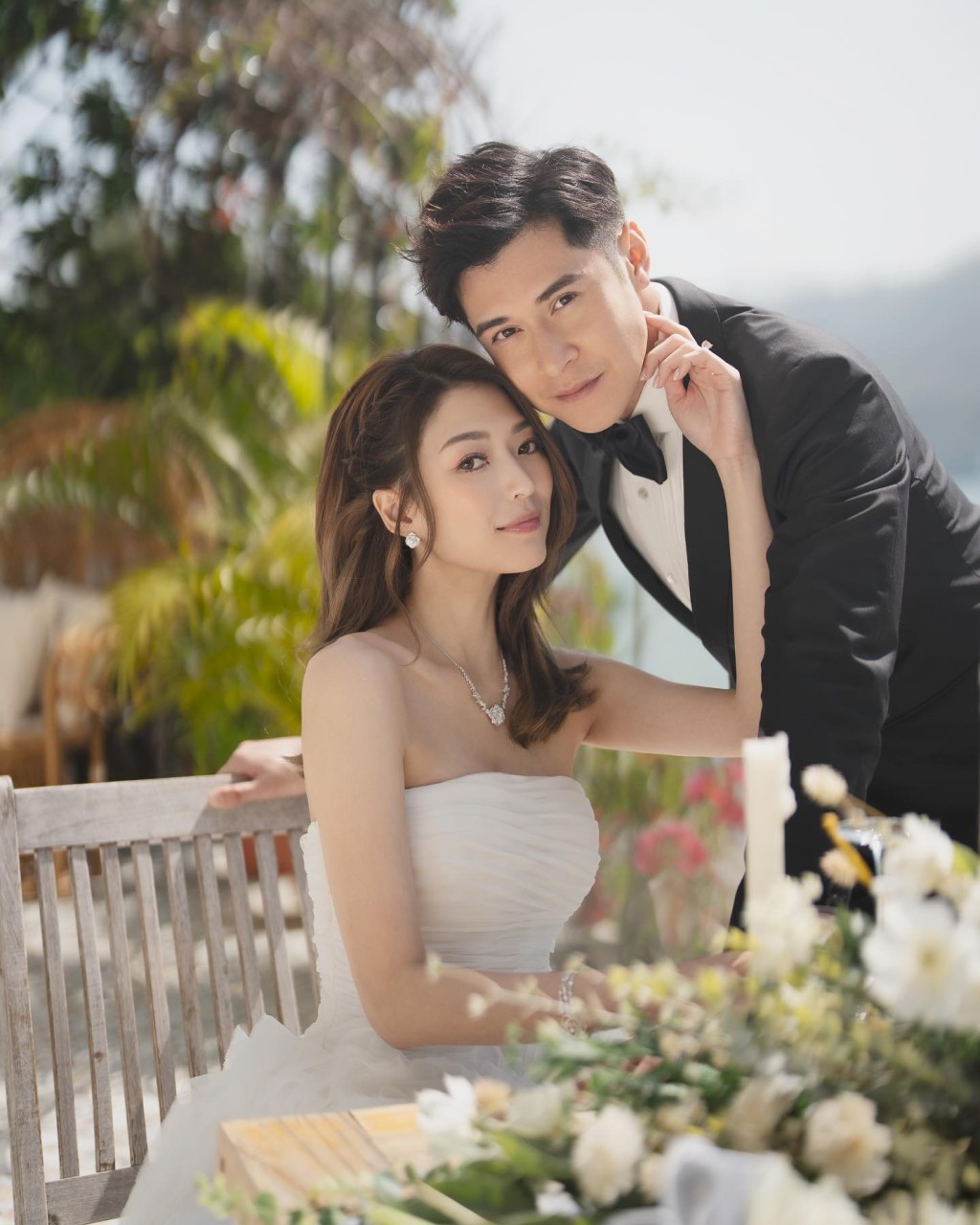 陳家樂與連詩雅去年舉行婚禮。