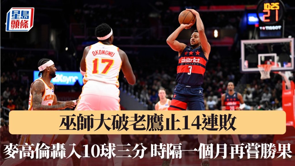 巫師終結14連敗。