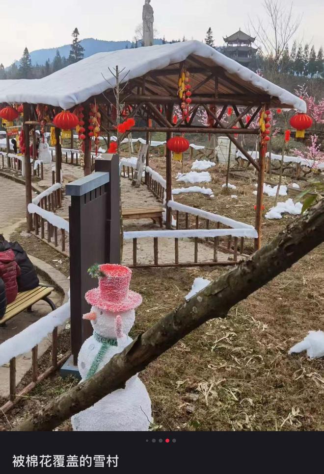 景區指因今年天氣和暖,未有下雪。 景區指因今年天氣和暖,未有下雪。