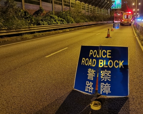警方於新界北打擊醉駕。警方圖片