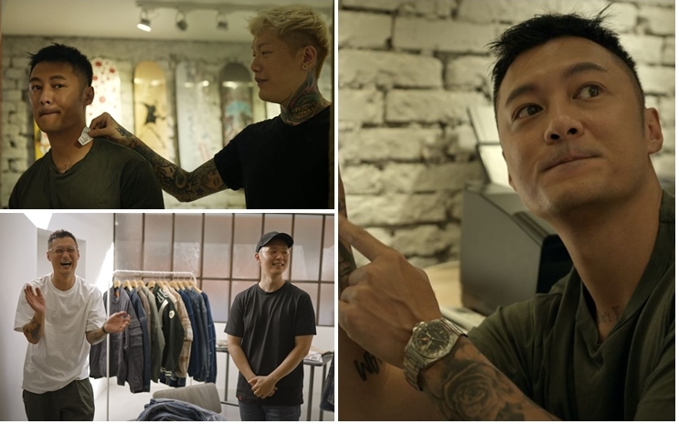 余文樂在自家頻道節目中，大談身上的紋身。