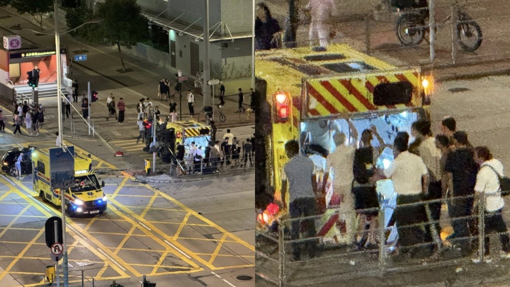 長沙灣救護車捱撞翻側 釀5傷包括兩救護員 熱心市民施援手