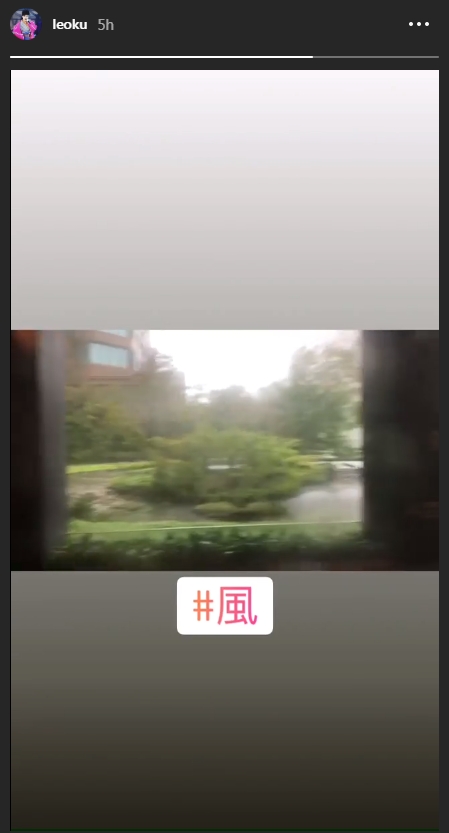 古巨基上載橫風橫雨的片段。（ig圖片）