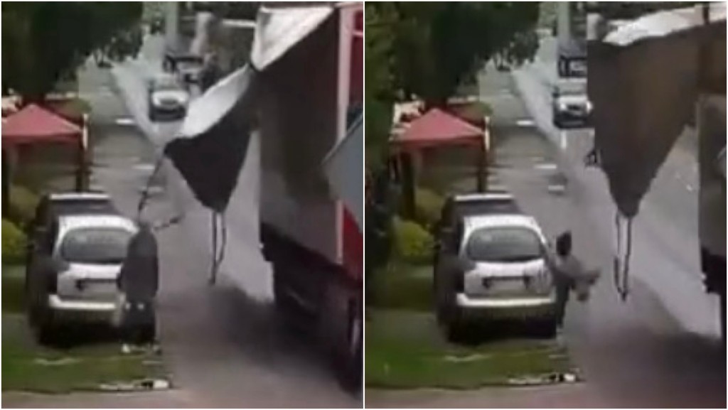 死神來了｜波蘭婦走在路上遭貨櫃車「鞭中」 凌空飛起倒地亡