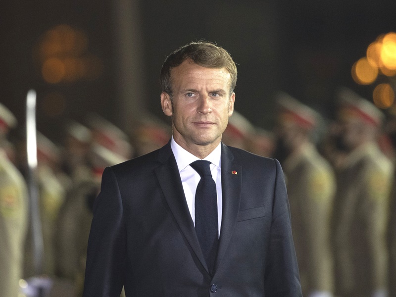 马克龙表示会与英国将呼吁联合国在喀布尔设立安全区。AP