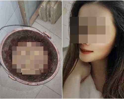 女護士家中留有多盆煮熟的碎屍塊，另外還有人骨。網圖