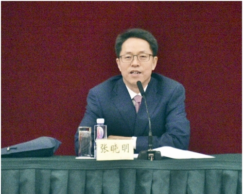 張曉明指香港尚未完成基本法第23條立法,也未設立相應執行機構。資料圖片