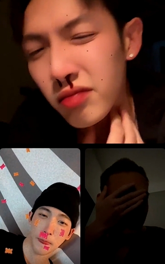 最後柯震東瞓醒後與友人連線,仍然睡眼惺忪。
