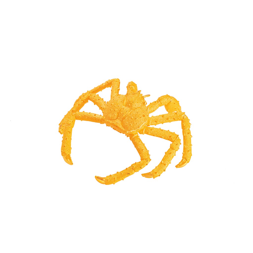 黃金食物系列還有不少意想不到的配搭，如足金長腳蟹。