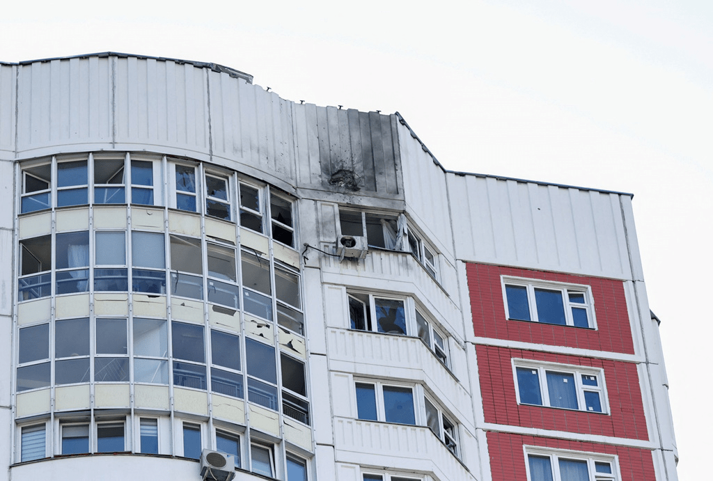 遇襲的其中一棟莫斯科大樓。路透社