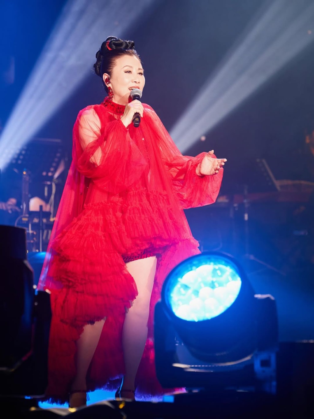 汪明荃日前到廣州舉行演唱會。 汪明荃日前到廣州舉行演唱會。
