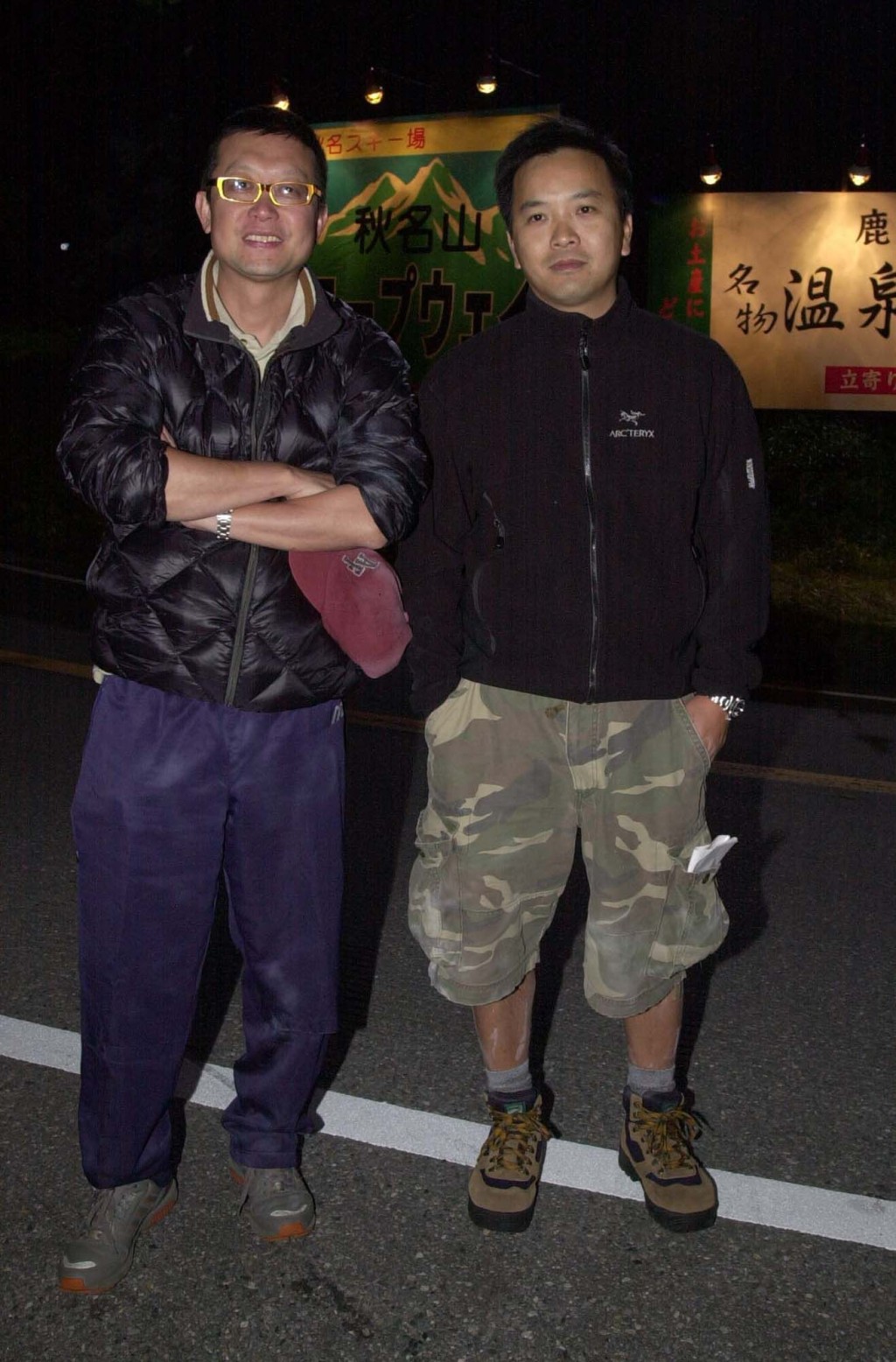 2004年，劉偉強與麥兆輝於日本榛名山拍攝《頭文字D》外景。